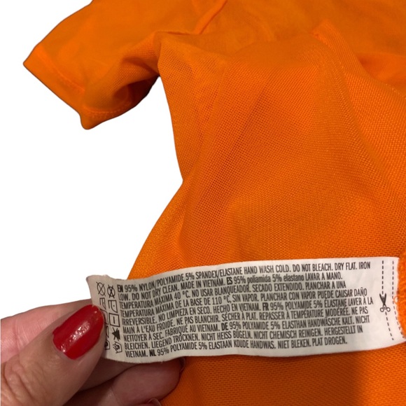 Forever 21 Women’s Sheer Orange Colored Shirt, Size Small - Picture 6 of 7